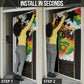 Custom Ghana Football Door Cover African Pride Flag Colors Flame