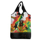 Custom Ghana Football Grocery Bag African Pride Flag Colors Flame