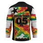 Custom Ghana Football Hockey Jersey African Pride Flag Colors Flame
