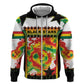Custom Ghana Football Hoodie African Pride Flag Colors Flame
