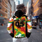 Custom Ghana Football Hoodie African Pride Flag Colors Flame