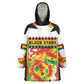 Custom Ghana Football Kid Wearable Blanket Hoodie African Pride Flag Colors Flame