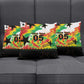 Custom Ghana Football Pillow Cover African Pride Flag Colors Flame