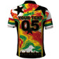 Custom Ghana Football Polo Shirt African Pride Flag Colors Flame