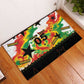Custom Ghana Football Rubber Doormat African Pride Flag Colors Flame
