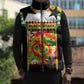 Custom Ghana Football Sleeveless Puffer Jacket African Pride Flag Colors Flame