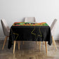 Custom Ghana Football Tablecloth African Pride Flag Colors Flame