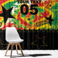 Custom Ghana Football Window Curtain African Pride Flag Colors Flame