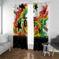 Custom Ghana Football Window Curtain African Pride Flag Colors Flame