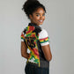 Custom Ghana Football Women Polo Shirt African Pride Flag Colors Flame