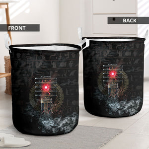 Egypt Djed Laundry Basket Glow Smoky Dark Style