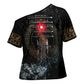 Egypt Djed Cross Shoulder Shirt Glow Smoky Dark Style