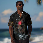 Egypt Djed Hawaiian Shirt Glow Smoky Dark Style