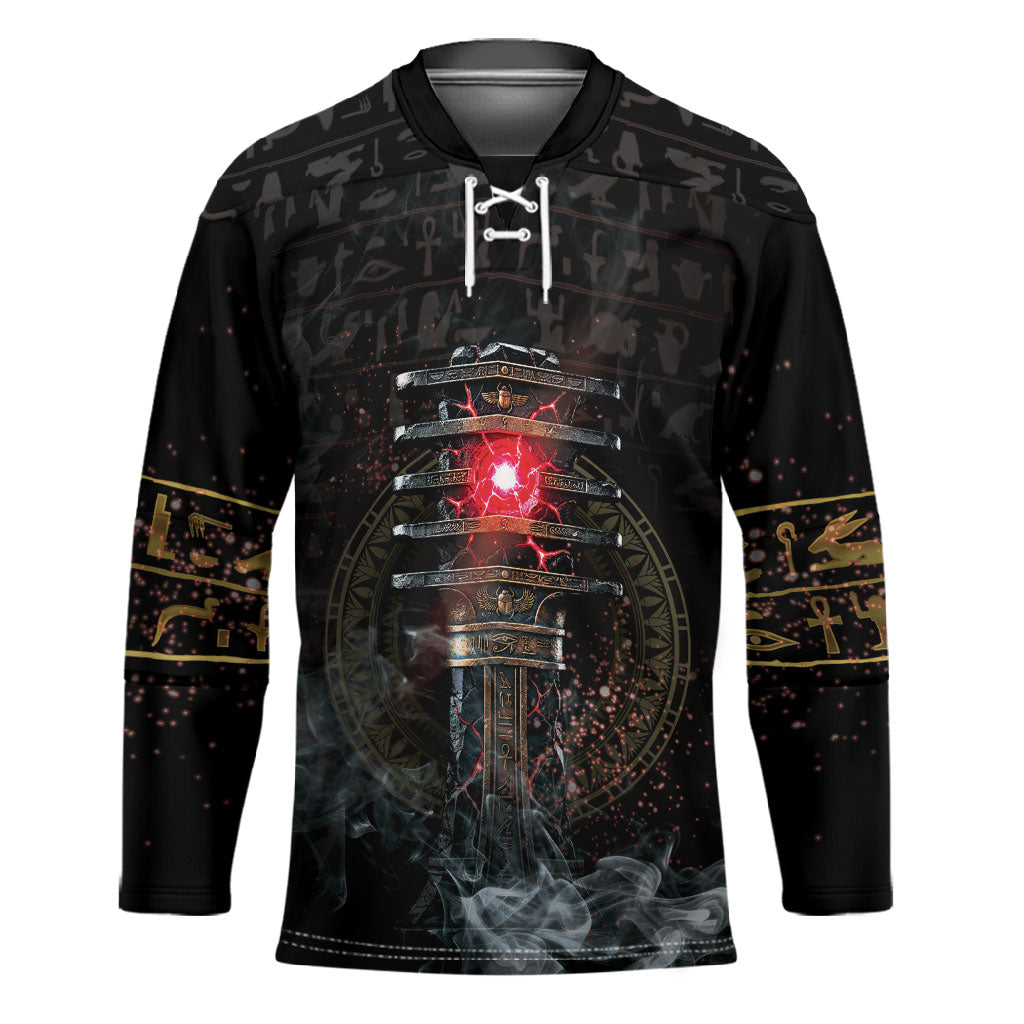 Egypt Djed Hockey Jersey Glow Smoky Dark Style