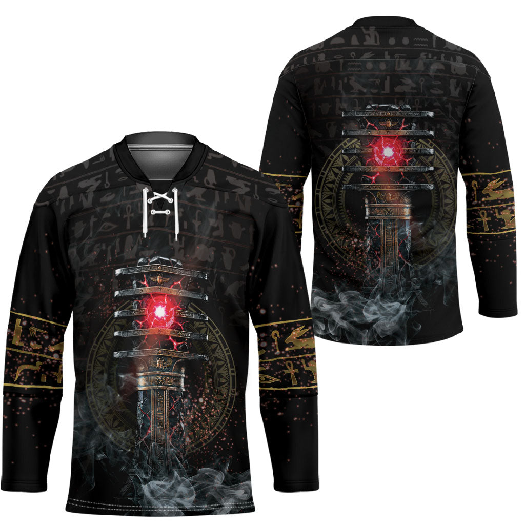 Egypt Djed Hockey Jersey Glow Smoky Dark Style