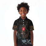 Egypt Djed Kid Polo Shirt Glow Smoky Dark Style
