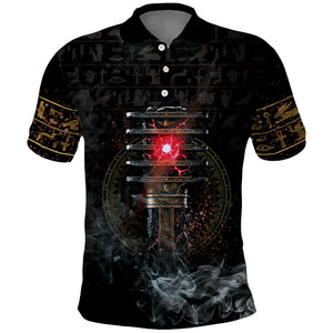 Egypt Djed Polo Shirt Glow Smoky Dark Style