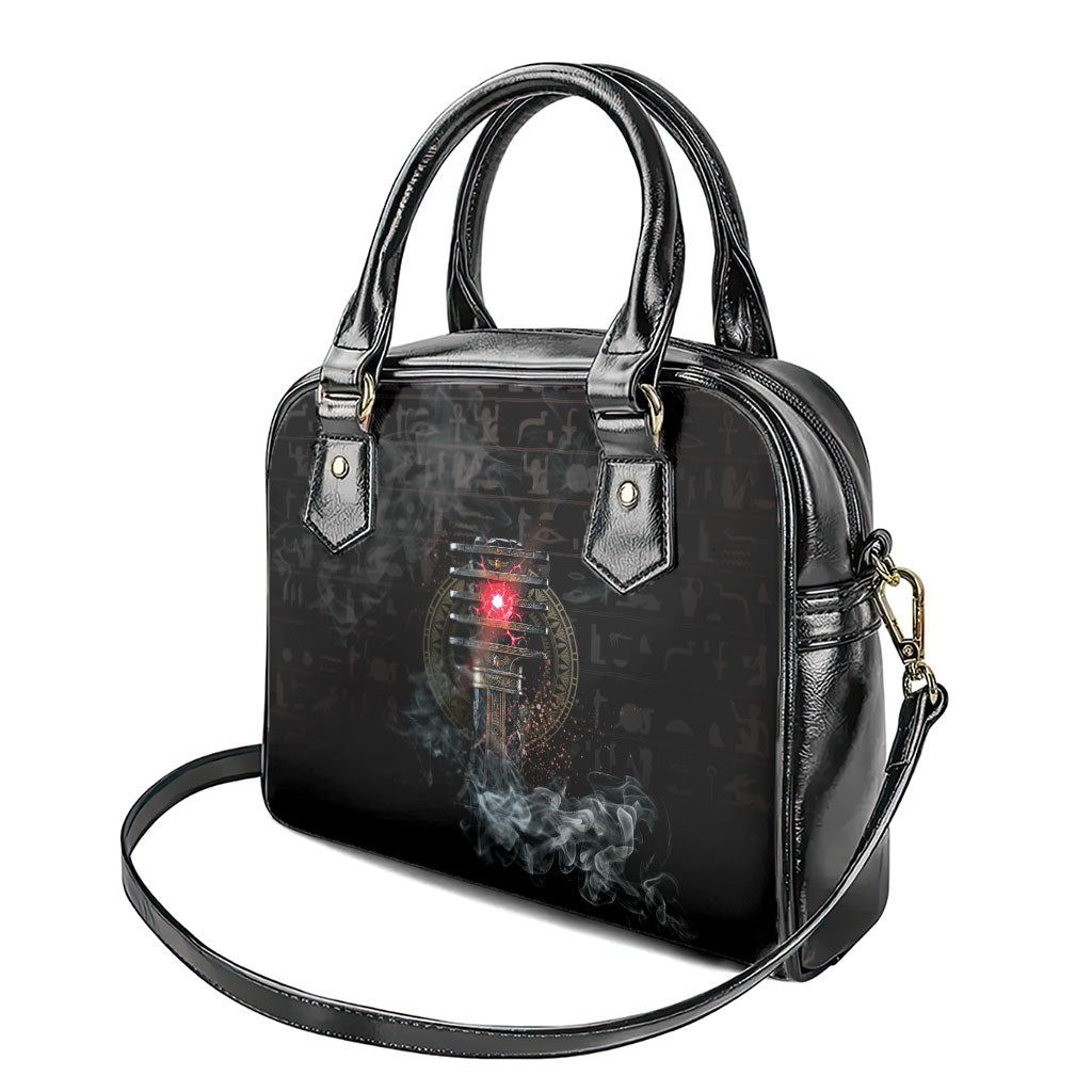 Egypt Djed Shoulder Handbag Glow Smoky Dark Style