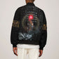 Egypt Djed Sleeve Zip Bomber Jacket Glow Smoky Dark Style