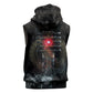 Egypt Djed Sleeveless Zip Hoodie Glow Smoky Dark Style