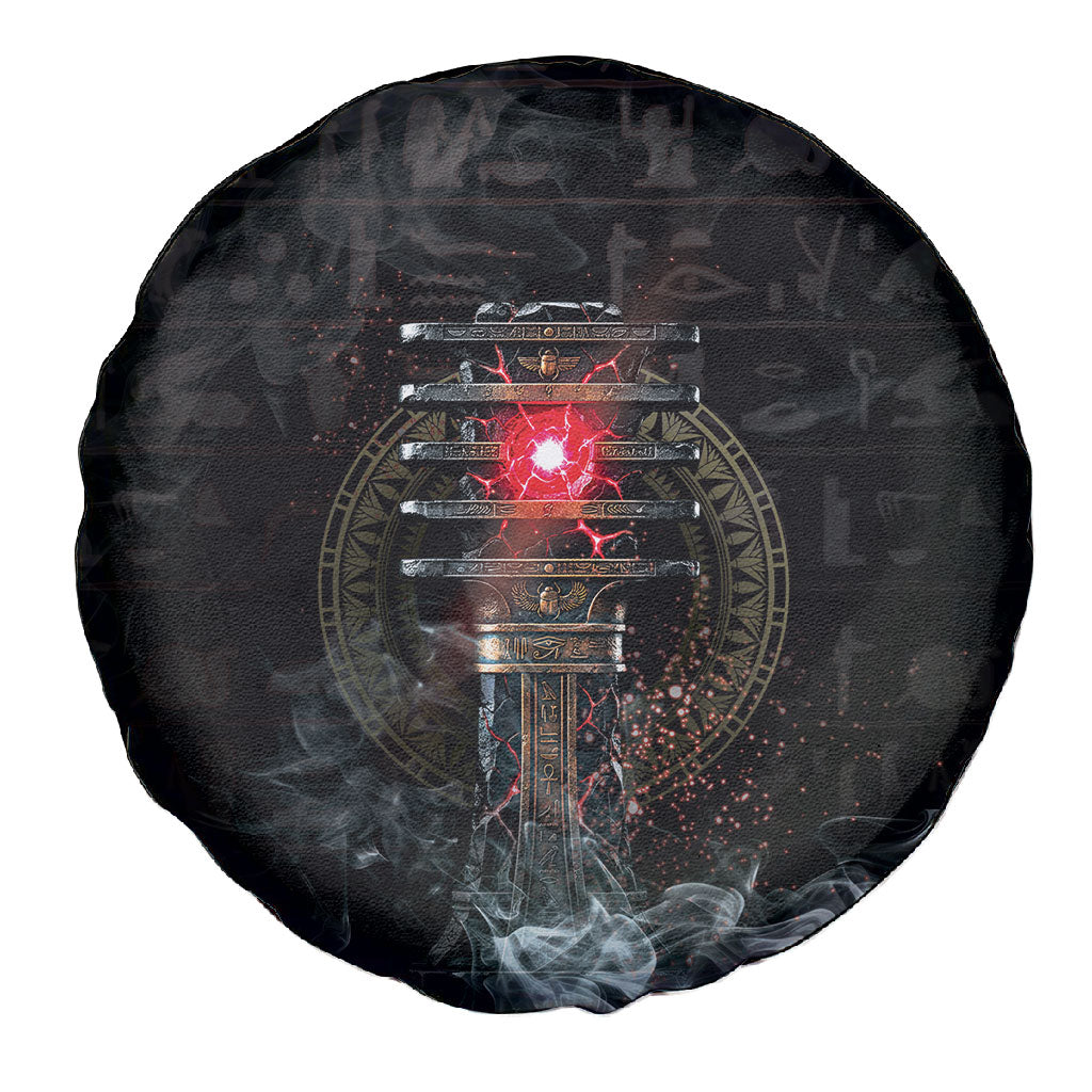 Egypt Djed Spare Tire Cover Glow Smoky Dark Style