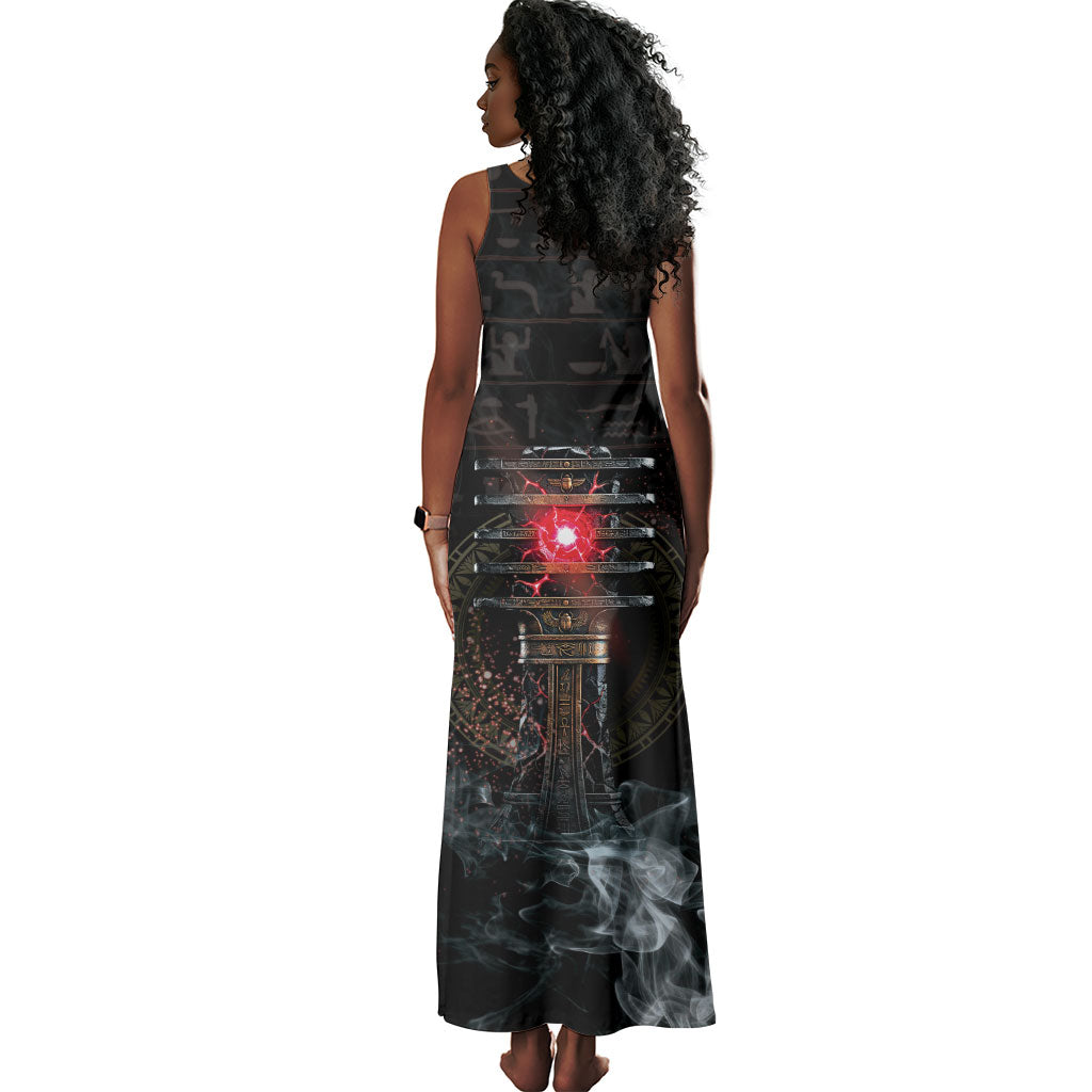 Egypt Djed Tank Maxi Dress Glow Smoky Dark Style