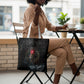 Egypt Djed Tote Bag Glow Smoky Dark Style