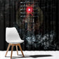 Egypt Djed Window Curtain Glow Smoky Dark Style