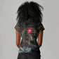 Egypt Djed Women V-Neck T-Shirt Glow Smoky Dark Style