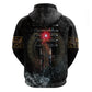 Egypt Djed Zip Hoodie Glow Smoky Dark Style