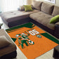 Custom Ivory Coast Football Area Rug Elephant Geometric African Art Style
