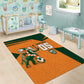 Custom Ivory Coast Football Area Rug Elephant Geometric African Art Style