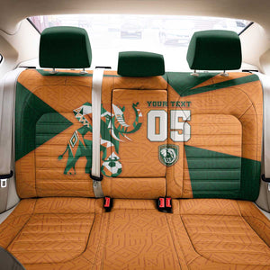 Custom Ivory Coast Football Back Car Seat Cover Elephant Geometric African Art Style