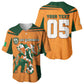 Custom Ivory Coast Football Baseball Jersey Elephant Geometric African Art Style
