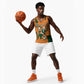 Custom Ivory Coast Football Basketball Jersey Elephant Geometric African Art Style