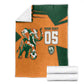 Custom Ivory Coast Football Blanket Elephant Geometric African Art Style