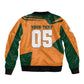 Custom Ivory Coast Football Bomber Jacket Elephant Geometric African Art Style