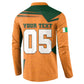 Custom Ivory Coast Football Button Sweatshirt Elephant Geometric African Art Style