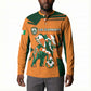 Custom Ivory Coast Football Button Sweatshirt Elephant Geometric African Art Style