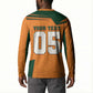 Custom Ivory Coast Football Button Sweatshirt Elephant Geometric African Art Style