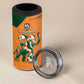 Custom Ivory Coast Football 4 in 1 Can Cooler Tumbler Elephant Geometric African Art Style