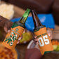 Custom Ivory Coast Football 4 in 1 Can Cooler Tumbler Elephant Geometric African Art Style