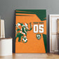Custom Ivory Coast Football Canvas Wall Art Elephant Geometric African Art Style