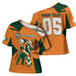 Custom Ivory Coast Football Cross Shoulder Shirt Elephant Geometric African Art Style