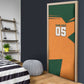 Custom Ivory Coast Football Door Cover Elephant Geometric African Art Style