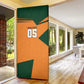 Custom Ivory Coast Football Door Cover Elephant Geometric African Art Style