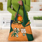 Custom Ivory Coast Football Grocery Bag Elephant Geometric African Art Style