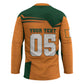 Custom Ivory Coast Football Hockey Jersey Elephant Geometric African Art Style