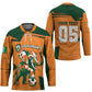 Custom Ivory Coast Football Hockey Jersey Elephant Geometric African Art Style