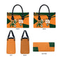Custom Ivory Coast Football Leather Bag Elephant Geometric African Art Style